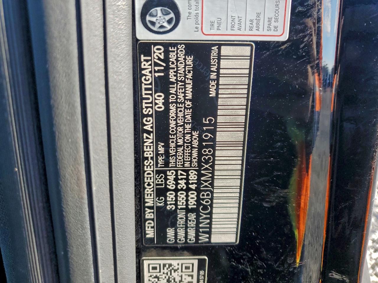 2021 MERCEDES-BENZ G 550